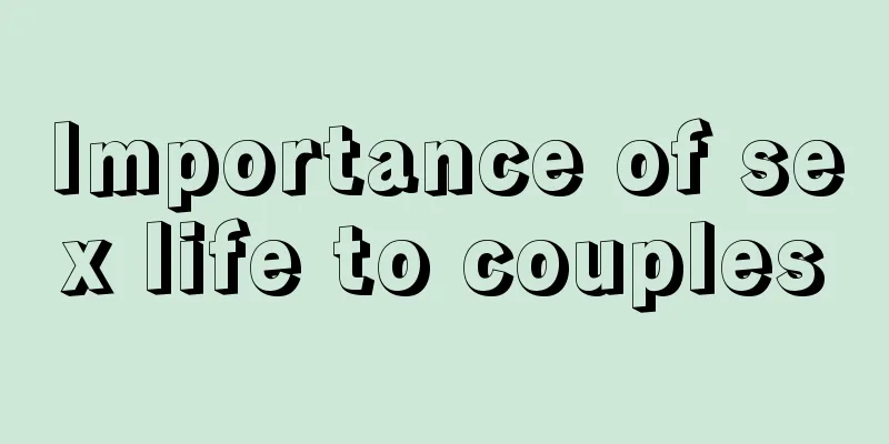 Importance of sex life to couples
