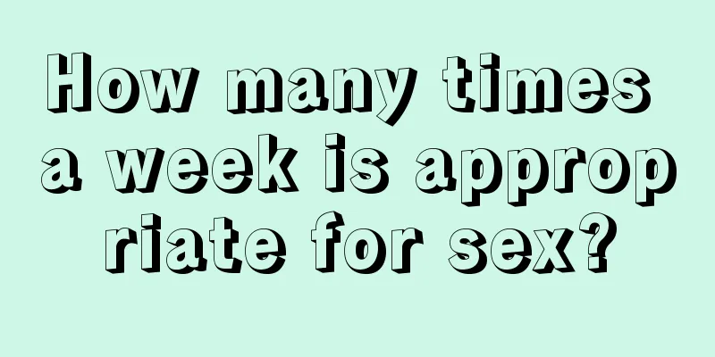 How many times a week is appropriate for sex?