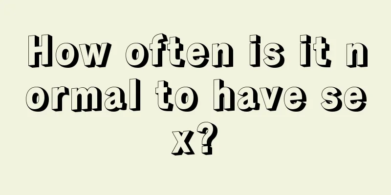 How often is it normal to have sex?