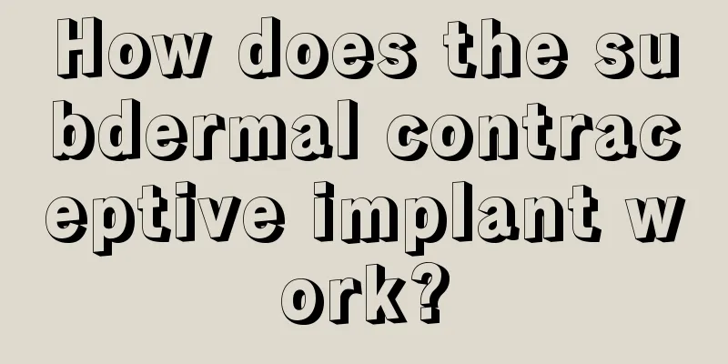 How does the subdermal contraceptive implant work?