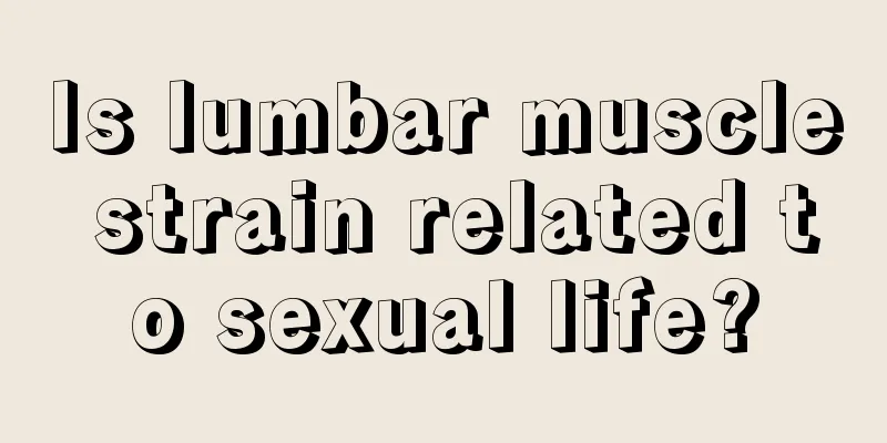 Is lumbar muscle strain related to sexual life?