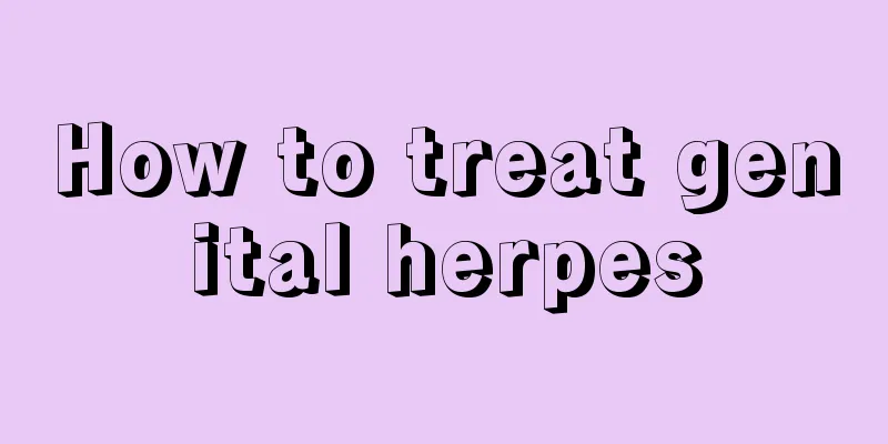 How to treat genital herpes