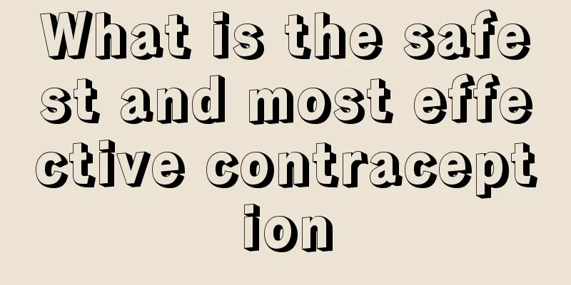What is the safest and most effective contraception