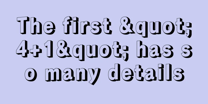 The first "4+1" has so many details