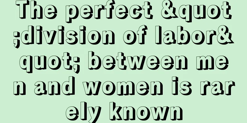 The perfect "division of labor" between men and women is rarely known
