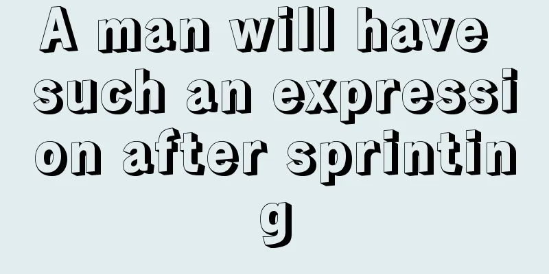 A man will have such an expression after sprinting