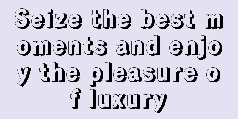 Seize the best moments and enjoy the pleasure of luxury