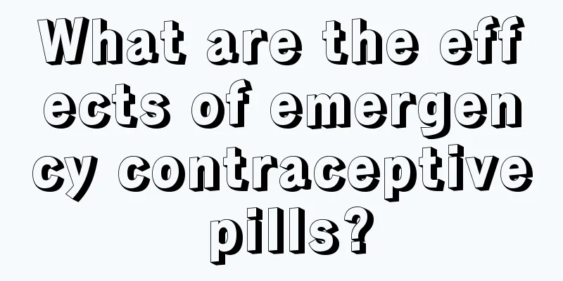 What are the effects of emergency contraceptive pills?