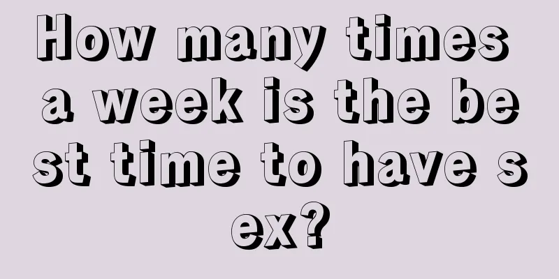 How many times a week is the best time to have sex?