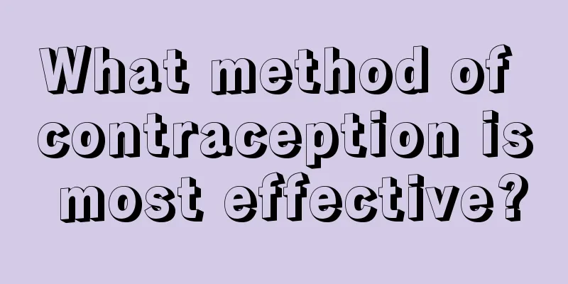 What method of contraception is most effective?