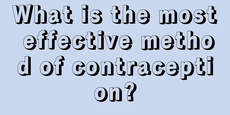 What is the most effective method of contraception?