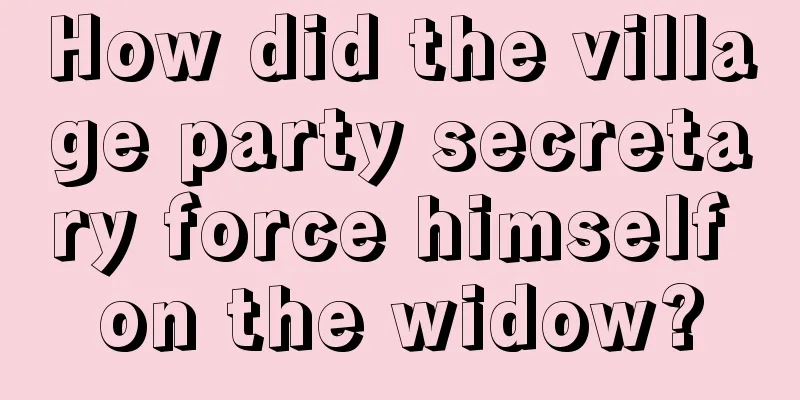 How did the village party secretary force himself on the widow?