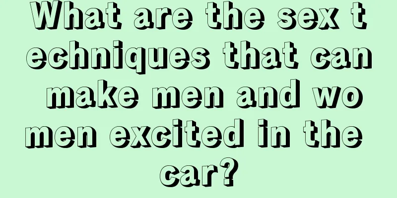 What are the sex techniques that can make men and women excited in the car?