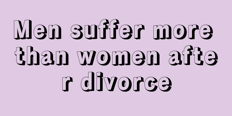 Men suffer more than women after divorce
