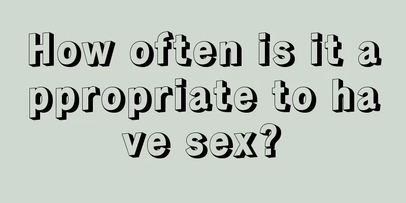How often is it appropriate to have sex?