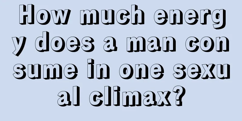 How much energy does a man consume in one sexual climax?