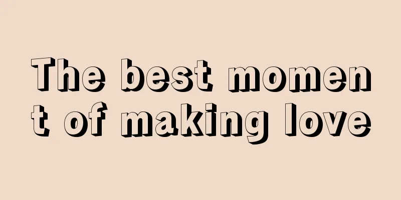 The best moment of making love