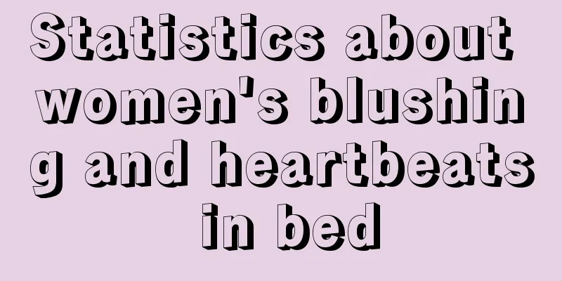 Statistics about women's blushing and heartbeats in bed