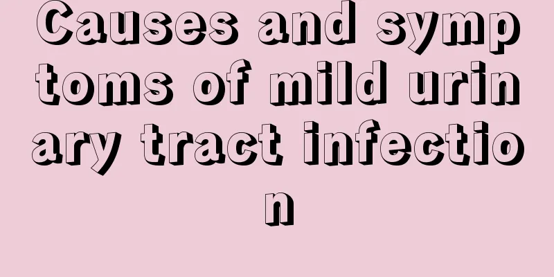 Causes and symptoms of mild urinary tract infection