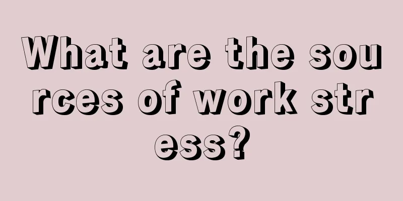 What are the sources of work stress?