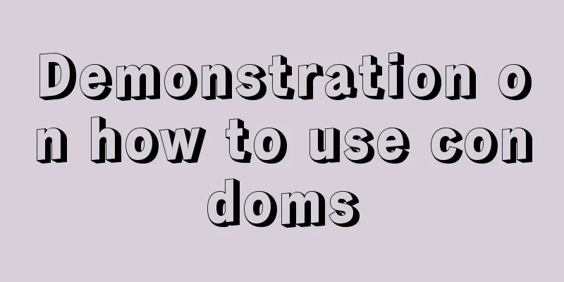 Demonstration on how to use condoms