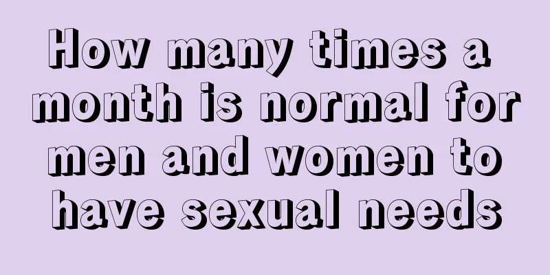 How many times a month is normal for men and women to have sexual needs