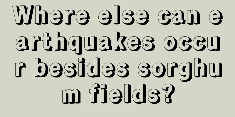 Where else can earthquakes occur besides sorghum fields?