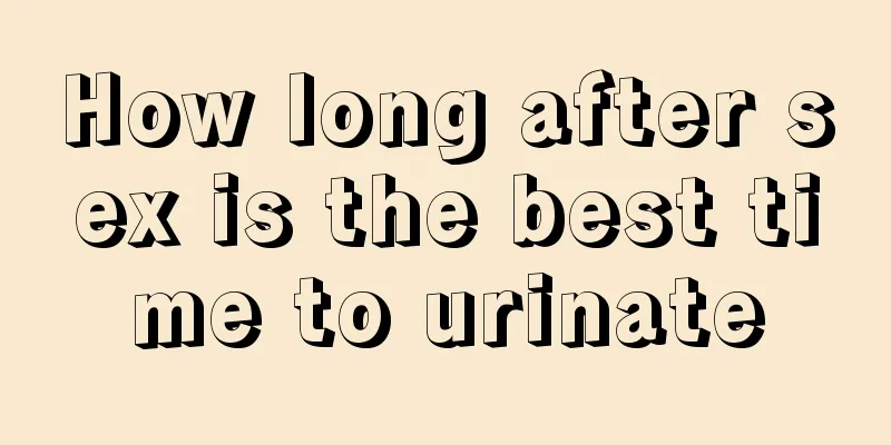 How long after sex is the best time to urinate