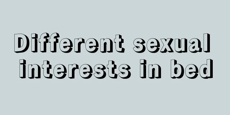 Different sexual interests in bed