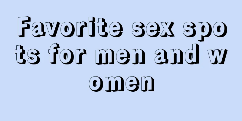 Favorite sex spots for men and women