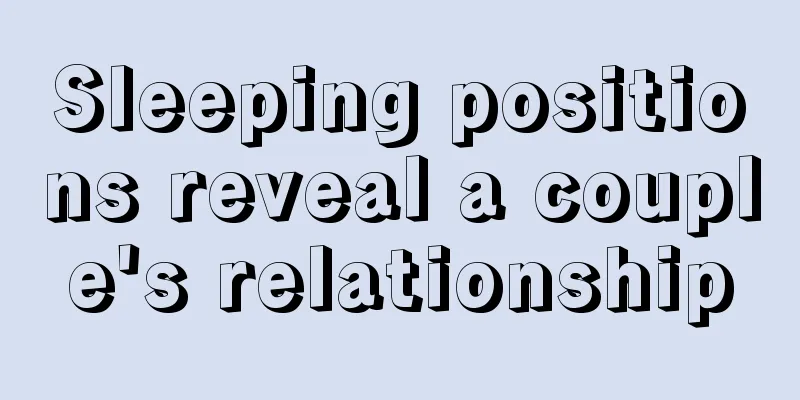 Sleeping positions reveal a couple's relationship