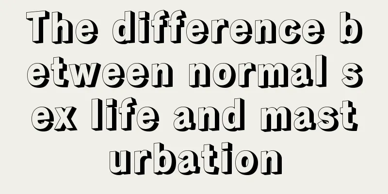 The difference between normal sex life and masturbation