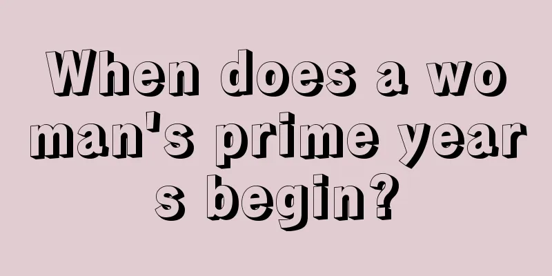 When does a woman's prime years begin?
