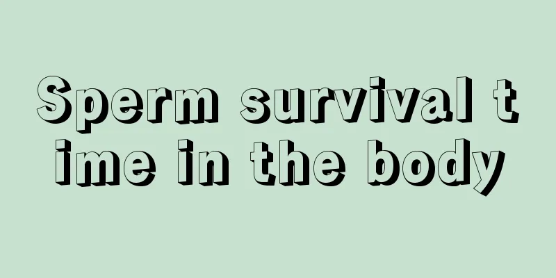 Sperm survival time in the body