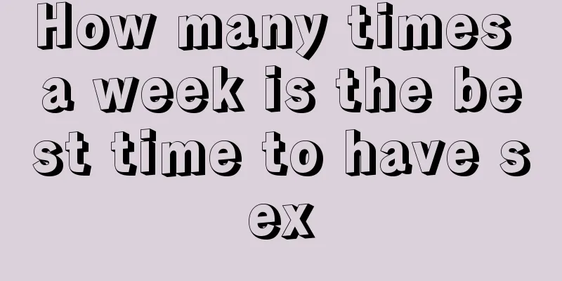 How many times a week is the best time to have sex