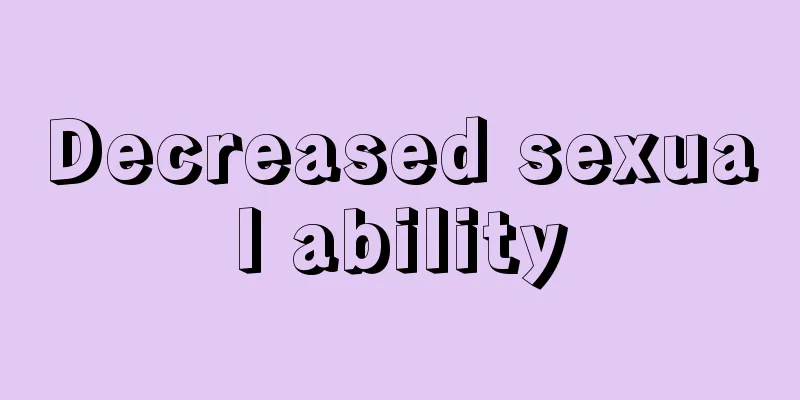 Decreased sexual ability